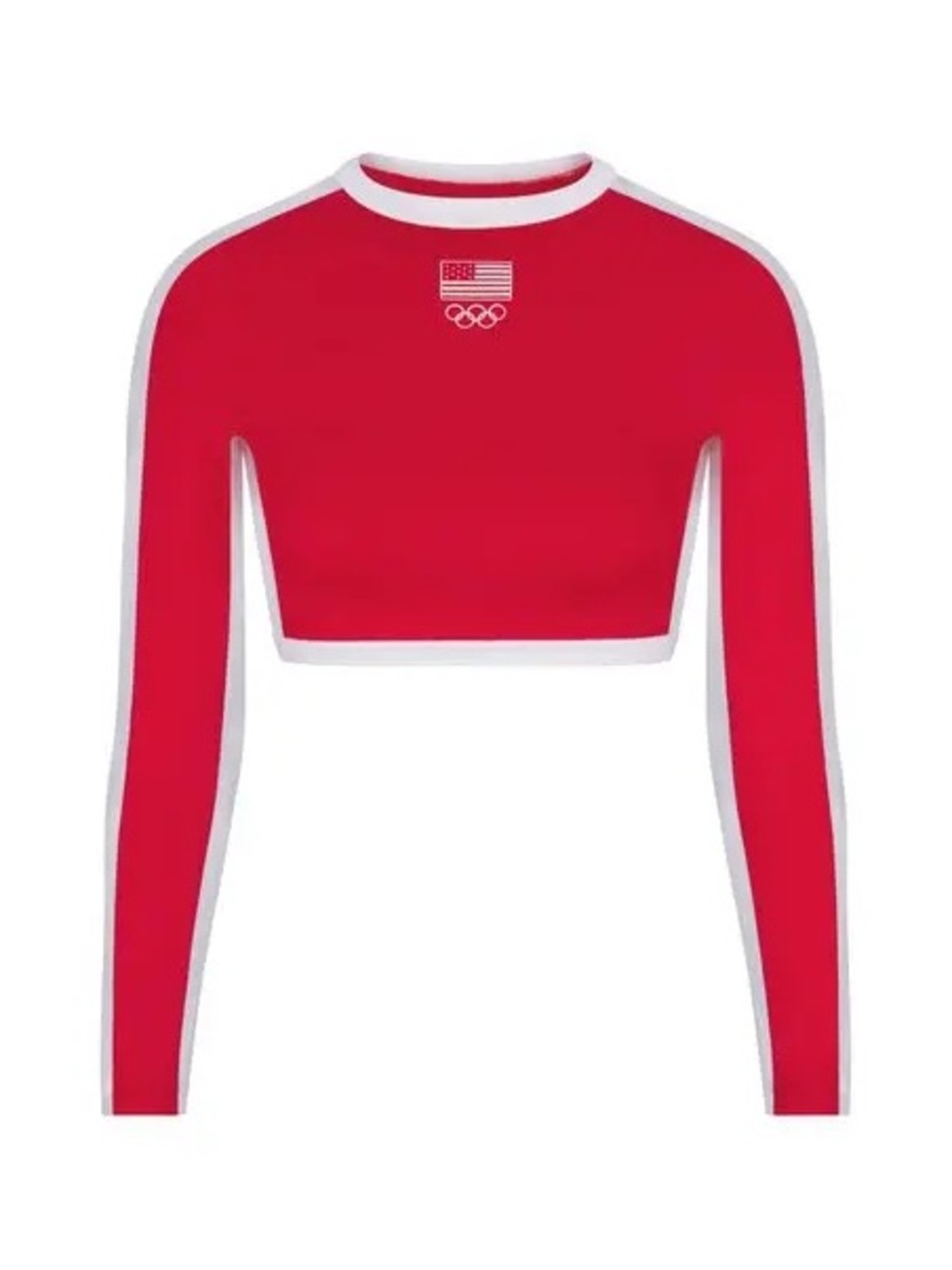 Skims- Team USA Olympic Cropped Long Sleeve shirt